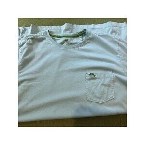 Tommy Bahama Mens Pima Cotton Bali Skyline T Shirt Milky Blue XLT 46 chest